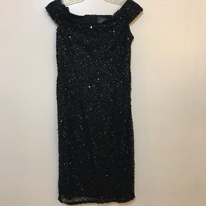 Adrianna Papell black sequin dress